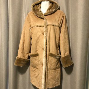 Vintage Fairweather Faux Suede/Fur Coat - Size Large